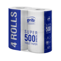 Tualetinis popierius Grite Super 500T, 4rolls, Grigeo