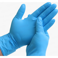 Vienkartinės nitrilinės pirštinės, 290mm, L, mėlynos, 100 vnt, Kid-Man