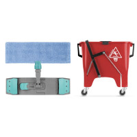 Grindų plovimo komplektas KIT, 15 l, raudonas, TTS